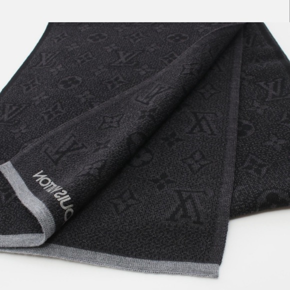 Louis Vuitton Dark Gray Monogram Scarf - Picture 1 of 4